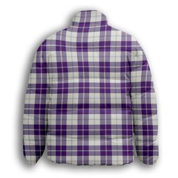 ScotsTee Shop Scottish Dunlop Dress Modern Premium Tartan Collar Down Jacket Winter White Duck Down Plaid