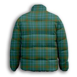 ScotsTee Shop Scottish Edmonstone Ancient Premium Tartan Collar Down Jacket Winter White Duck Down Plaid