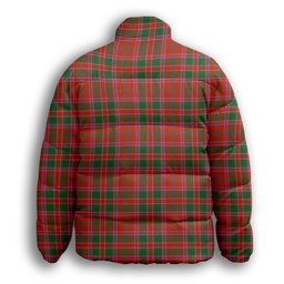 ScotsTee Shop Scottish Dalzell Ancient Premium Tartan Collar Down Jacket Winter White Duck Down Plaid