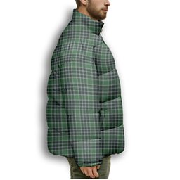 ScotsTee Shop Scottish Donald Lord of the Isles Hunting Modern Premium Tartan Collar Down Jacket Winter White Duck Down Plaid