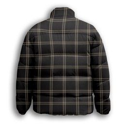 ScotsTee Shop Scottish Eternity Premium Tartan Collar Down Jacket Winter White Duck Down Plaid