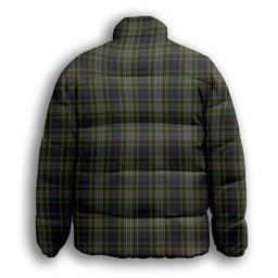 ScotsTee Shop Scottish Davidson Tulloch Dress Premium Tartan Collar Down Jacket Winter White Duck Down Plaid