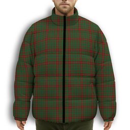 ScotsTee Shop Scottish Fulton Premium Tartan Collar Down Jacket Winter White Duck Down Plaid