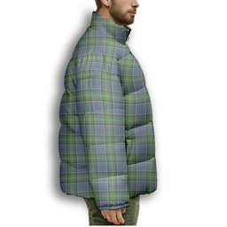 ScotsTee Shop Scottish Dalrymple SC Premium Tartan Collar Down Jacket Winter White Duck Down Plaid