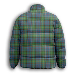 ScotsTee Shop Scottish Dalrymple SC Premium Tartan Collar Down Jacket Winter White Duck Down Plaid