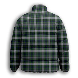 ScotsTee Shop Scottish Forbes Dress Premium Tartan Collar Down Jacket Winter White Duck Down Plaid