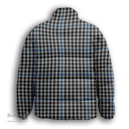 ScotsTee Shop Scottish Gladstone Premium Tartan Collar Down Jacket Winter White Duck Down Plaid