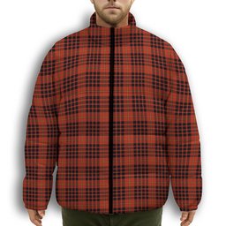 ScotsTee Shop Scottish Donald of Ardnamurchan Ancient Premium Tartan Collar Down Jacket Winter White Duck Down Plaid