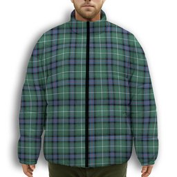 ScotsTee Shop Scottish Donald of the Isles Hunting Ancient Premium Tartan Collar Down Jacket Winter White Duck Down Plaid