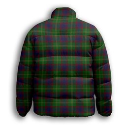 ScotsTee Shop Scottish Durie Premium Tartan Collar Down Jacket Winter White Duck Down Plaid