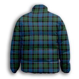 ScotsTee Shop Scottish Fergusson of Balquhidder Ancient Premium Tartan Collar Down Jacket Winter White Duck Down Plaid