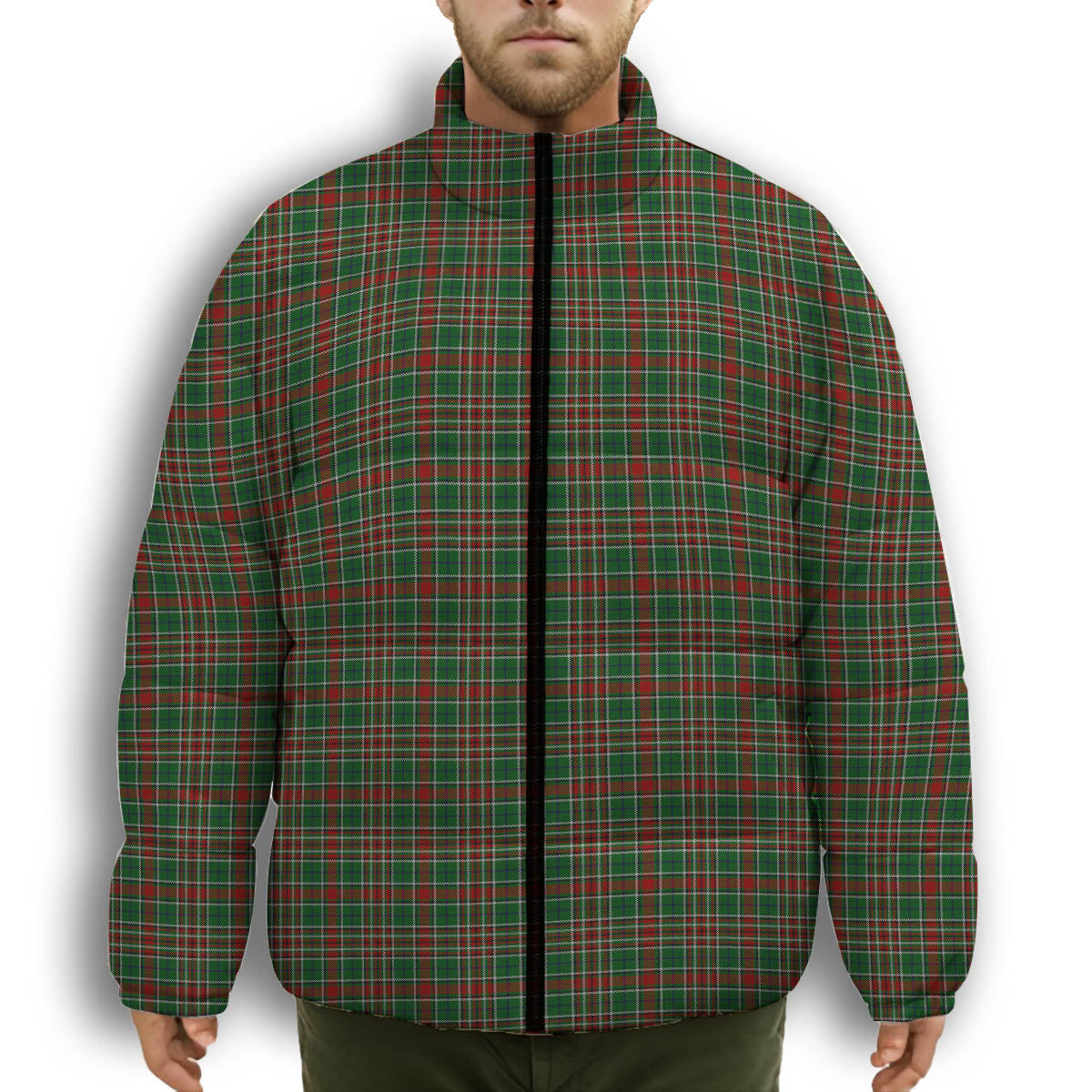 ScotsTee Shop Scottish Gayre Bodyguard 2 Premium Tartan Collar Down Jacket Winter White Duck Down Plaid