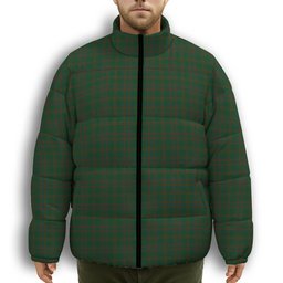 ScotsTee Shop Scottish Gayre Bodyguard Premium Tartan Collar Down Jacket Winter White Duck Down Plaid