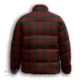 ScotsTee Shop Scottish Denny Hunting Premium Tartan Collar Down Jacket Winter White Duck Down Plaid