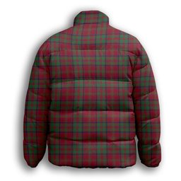 ScotsTee Shop Scottish Donald of Glencoe Modern Premium Tartan Collar Down Jacket Winter White Duck Down Plaid