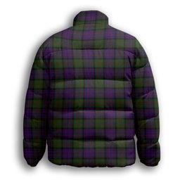 ScotsTee Shop Scottish Denovan The Lairdship of Premium Tartan Collar Down Jacket Winter White Duck Down Plaid