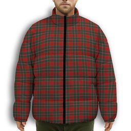 ScotsTee Shop Scottish Drummond Ancient Premium Tartan Collar Down Jacket Winter White Duck Down Plaid
