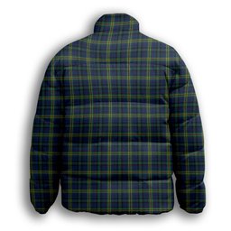 ScotsTee Shop Scottish Dundee Discovery Premium Tartan Collar Down Jacket Winter White Duck Down Plaid