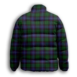 ScotsTee Shop Scottish Galbraith Premium Tartan Collar Down Jacket Winter White Duck Down Plaid