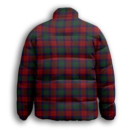 ScotsTee Shop Scottish Fraser of Struy Premium Tartan Collar Down Jacket Winter White Duck Down Plaid