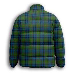 ScotsTee Shop Scottish Gillies 2 Premium Tartan Collar Down Jacket Winter White Duck Down Plaid