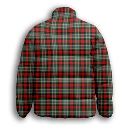 ScotsTee Shop Scottish Dundee District Modern Clan Premium Tartan Collar Down Jacket Winter White Duck Down Plaid