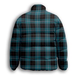 ScotsTee Shop Scottish Dunlop Ancient Premium Tartan Collar Down Jacket Winter White Duck Down Plaid