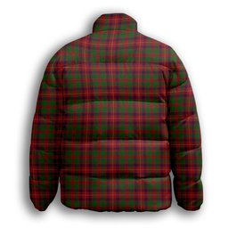 ScotsTee Shop Scottish Geddes Premium Tartan Collar Down Jacket Winter White Duck Down Plaid