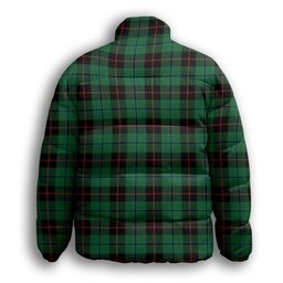 ScotsTee Shop Scottish Douglas Black Ancient Premium Tartan Collar Down Jacket Winter White Duck Down Plaid