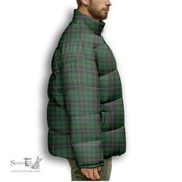 ScotsTee Shop Scottish Douglas alternative threadcount Premium Tartan Collar Down Jacket Winter White Duck Down Plaid