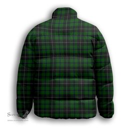ScotsTee Shop Scottish Douglas alternative threadcount Premium Tartan Collar Down Jacket Winter White Duck Down Plaid