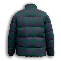 ScotsTee Shop Scottish Elphinstone Modern Premium Tartan Collar Down Jacket Winter White Duck Down Plaid