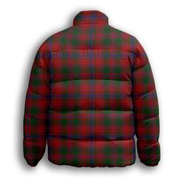 ScotsTee Shop Scottish Drummond 2 Premium Tartan Collar Down Jacket Winter White Duck Down Plaid