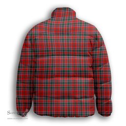 ScotsTee Shop Scottish Donald of Lochmaddy Modern Premium Tartan Collar Down Jacket Winter White Duck Down Plaid