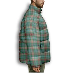 ScotsTee Shop Scottish Gayre Ancient Premium Tartan Collar Down Jacket Winter White Duck Down Plaid