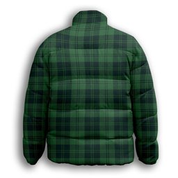 ScotsTee Shop Scottish Erskine Hunting Modern Premium Tartan Collar Down Jacket Winter White Duck Down Plaid