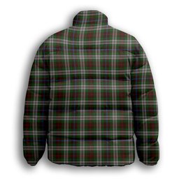 ScotsTee Shop Scottish Fraser Hunting Dress Premium Tartan Collar Down Jacket Winter White Duck Down Plaid