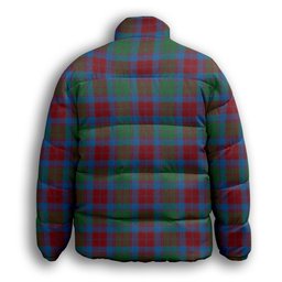 ScotsTee Shop Scottish Fraser of Altyre Ancient Premium Tartan Collar Down Jacket Winter White Duck Down Plaid