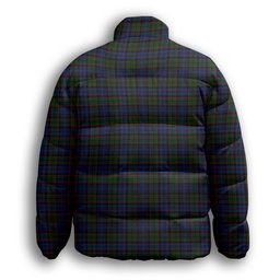 ScotsTee Shop Scottish Fletcher Premium Tartan Collar Down Jacket Winter White Duck Down Plaid