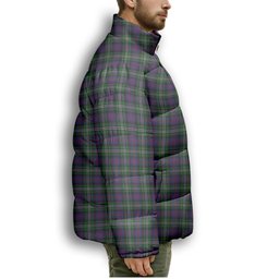 ScotsTee Shop Scottish Davidson Double Premium Tartan Collar Down Jacket Winter White Duck Down Plaid