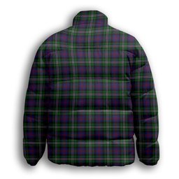 ScotsTee Shop Scottish Davidson Double Premium Tartan Collar Down Jacket Winter White Duck Down Plaid