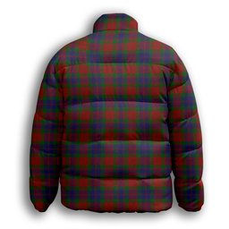 ScotsTee Shop Scottish Fraser 1800 Premium Tartan Collar Down Jacket Winter White Duck Down Plaid