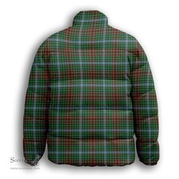 ScotsTee Shop Scottish Gayre Premium Tartan Collar Down Jacket Winter White Duck Down Plaid