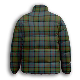 ScotsTee Shop Scottish Donald Ancient Premium Tartan Collar Down Jacket Winter White Duck Down Plaid