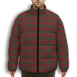 ScotsTee Shop Scottish Drummond Premium Tartan Collar Down Jacket Winter White Duck Down Plaid