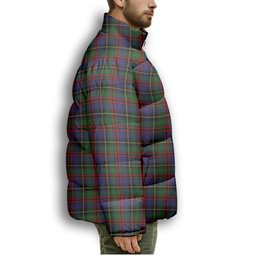 ScotsTee Shop Scottish Deas Premium Tartan Collar Down Jacket Winter White Duck Down Plaid