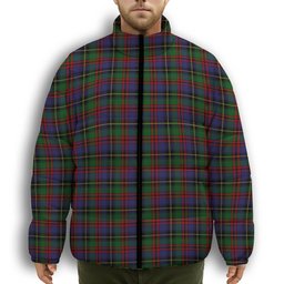 ScotsTee Shop Scottish Deas Premium Tartan Collar Down Jacket Winter White Duck Down Plaid