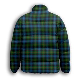 ScotsTee Shop Scottish Dyce Premium Tartan Collar Down Jacket Winter White Duck Down Plaid