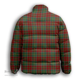 ScotsTee Shop Scottish Donald of Kingsburgh Premium Tartan Collar Down Jacket Winter White Duck Down Plaid
