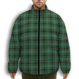 ScotsTee Shop Scottish Fraser Gathering Hunting Ancient Premium Tartan Collar Down Jacket Winter White Duck Down Plaid